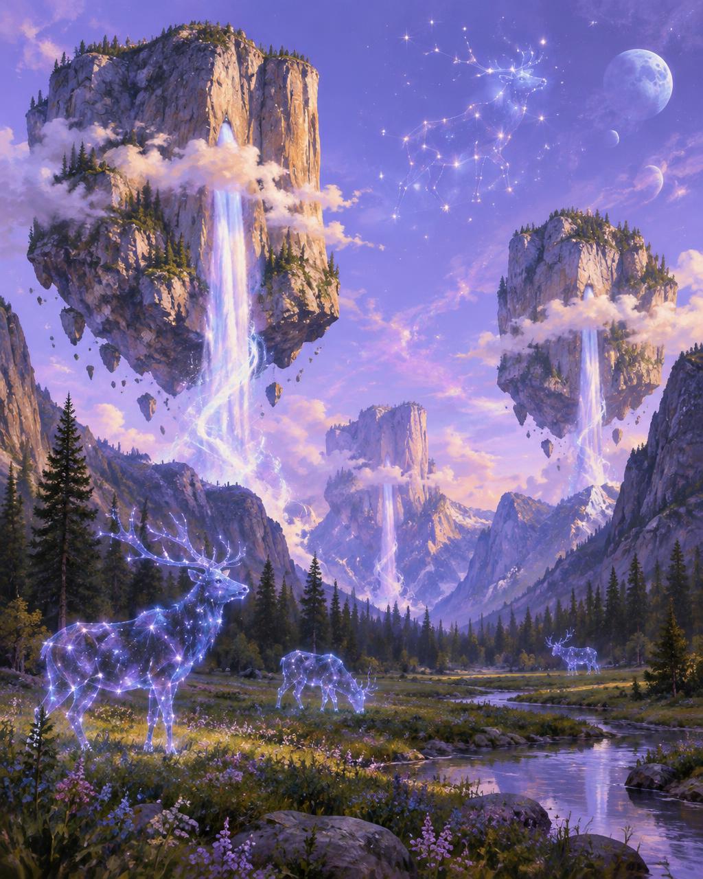 Reimagined Yosemite — AI-generated artwork, not a real photograph